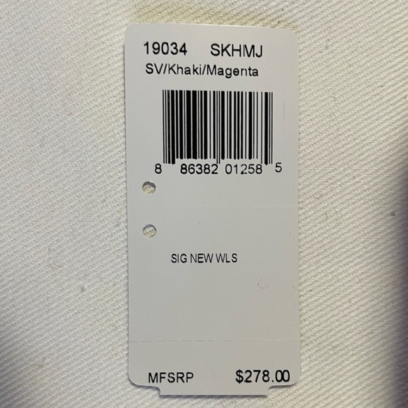 NWT COACH HANDBAG SV/Khaki/Magenta.  Shoulder strap included. - Picture 8 of 12